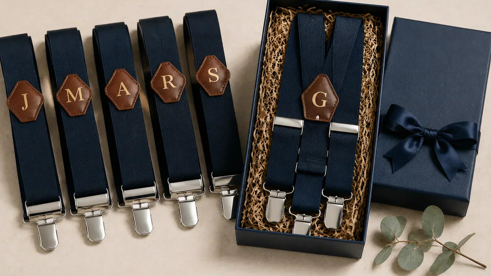 Monogrammed or Personalized Suspenders as a Groomsman Gift