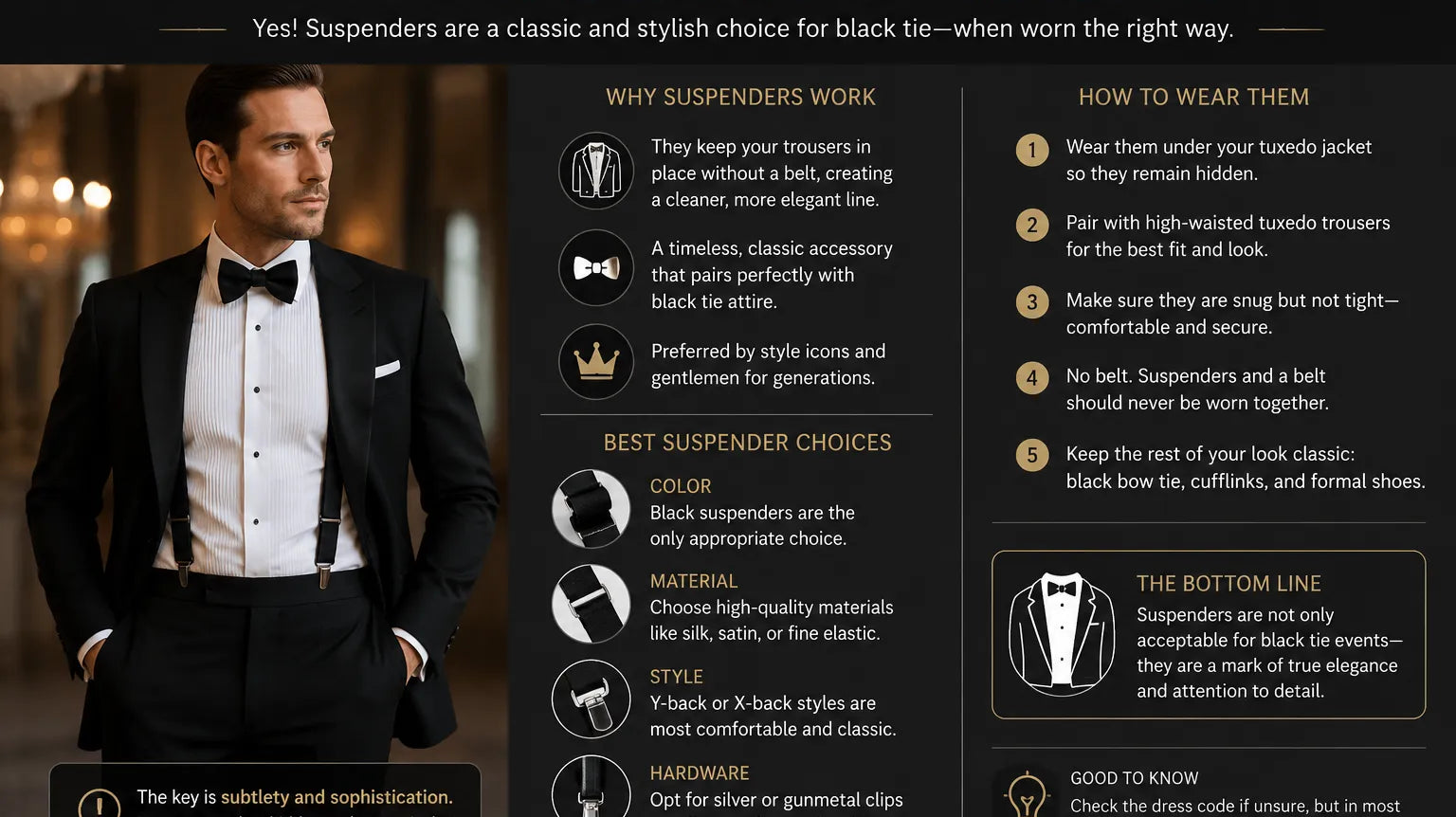 Can You Wear Suspenders to a Black Tie Event