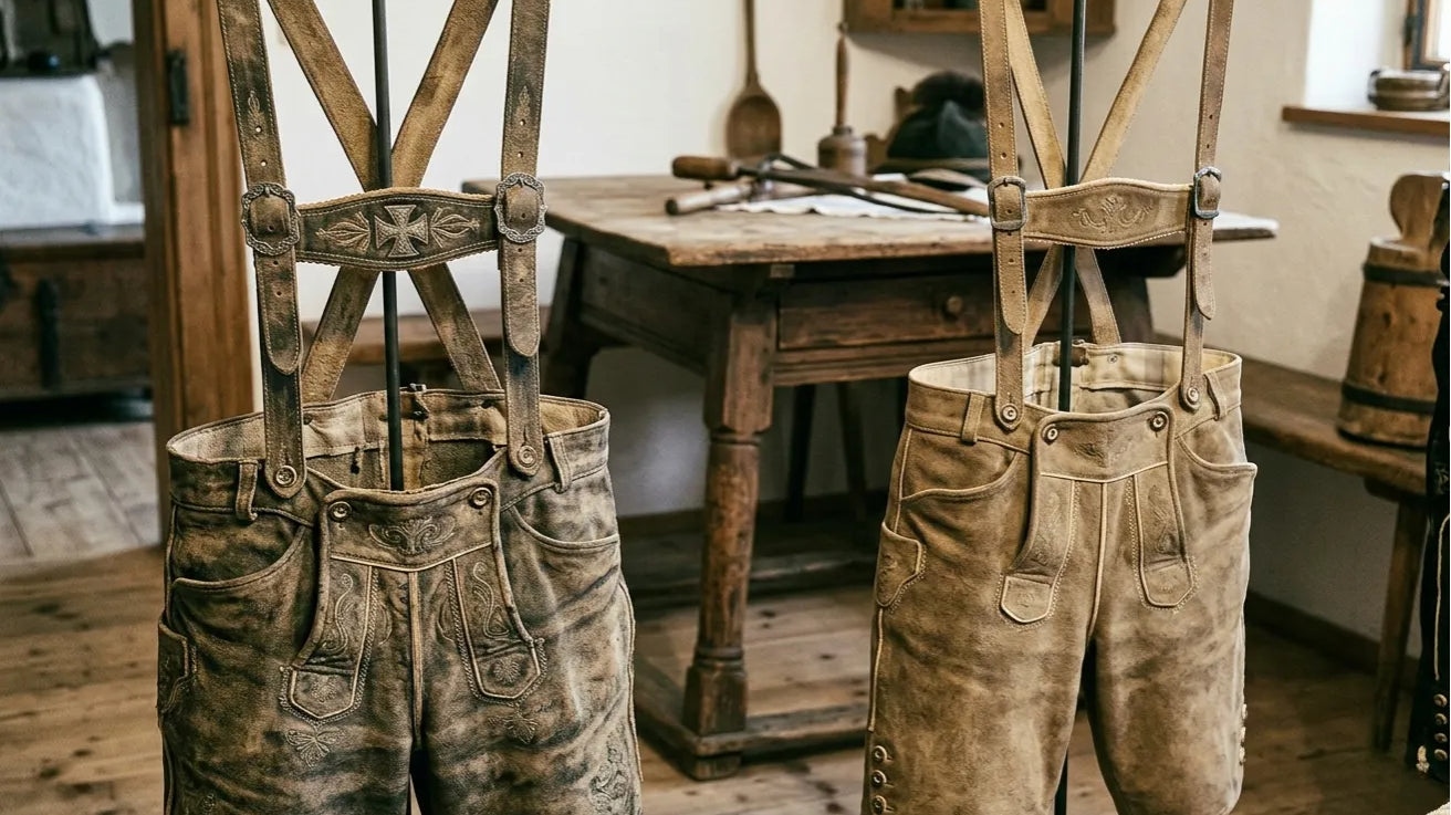 Suspenders in German Traditional Lederhosen Outfit History