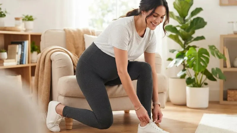 Maternity leggings stay secure