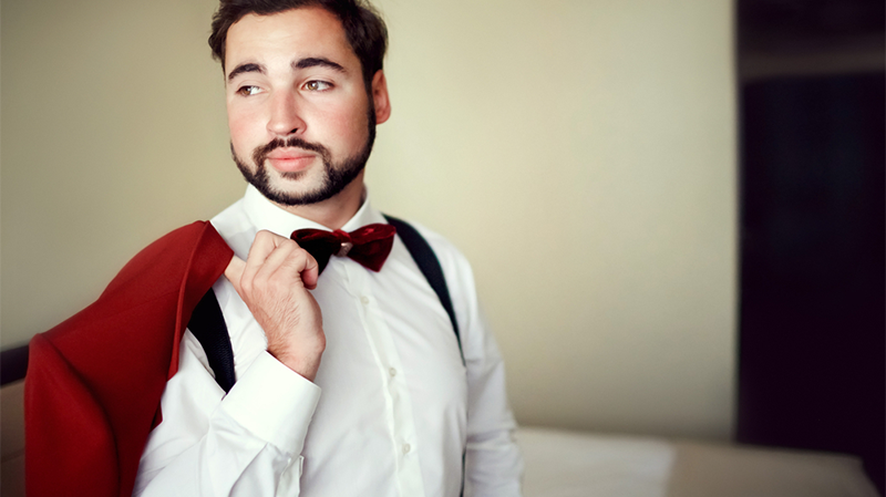 Clip-on or Burgundy Suspenders