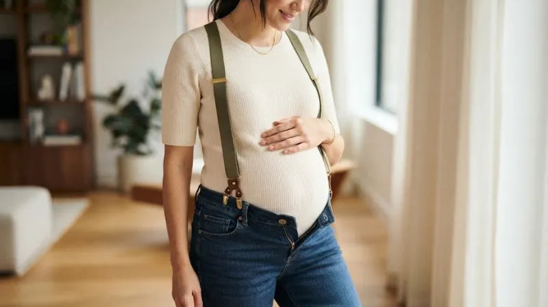 Suspenders for pregnancy pants