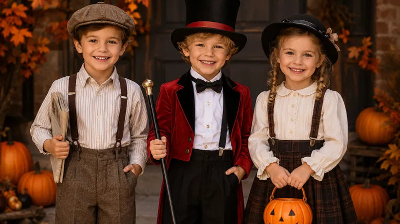 Kids Halloween suspenders costumes