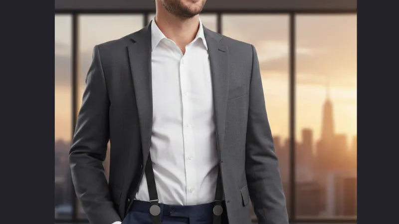 Low-Profile Clip-On Suspenders for a Seamless Professional Look