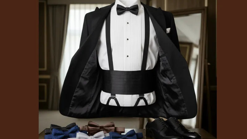 How to Match Tuxedo Suspenders with Your Bow Tie and Cummerbund