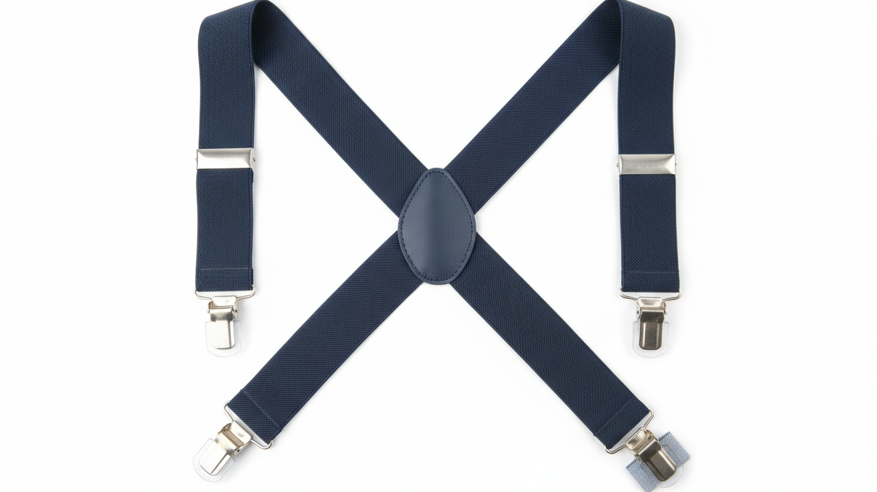 Airport-Friendly Plastic Clip Suspenders for Travelers