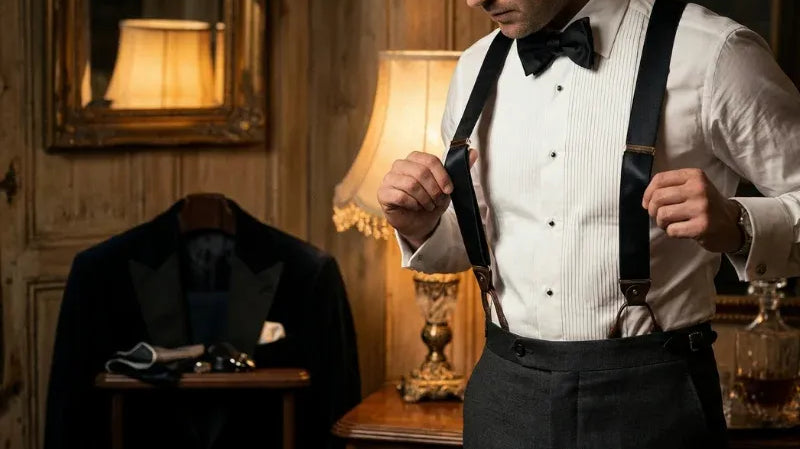 Suspenders for Black Tie Optional Dress Code Explained