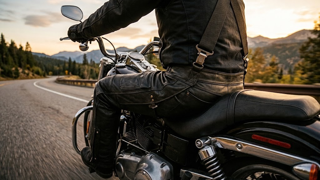 No-Slip for Motorcycle leather chaps