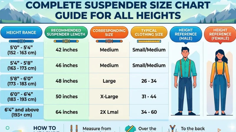 Complete Suspender Size Chart Guide for All Heights