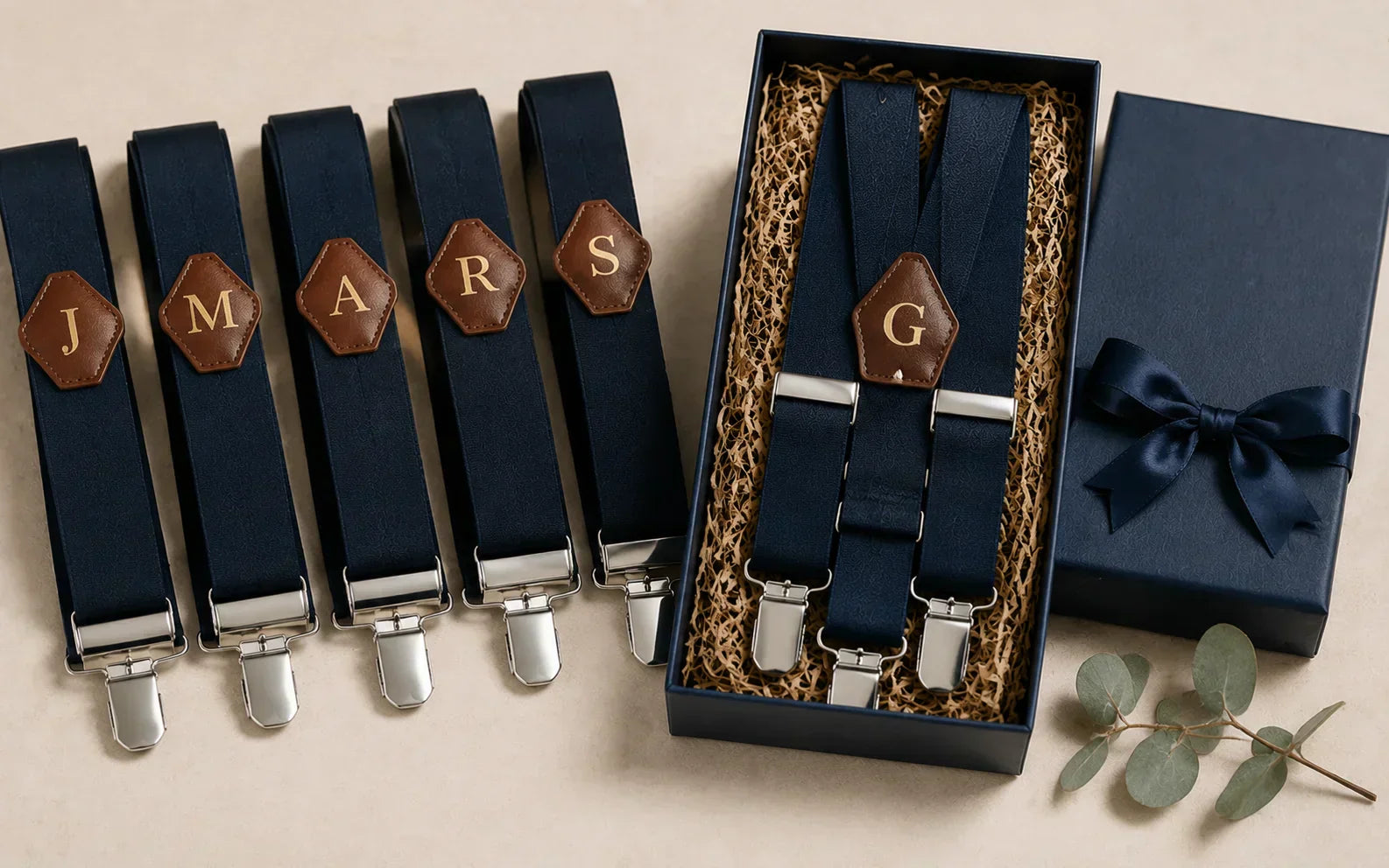Monogrammed or Personalized Suspenders as a Groomsman Gift