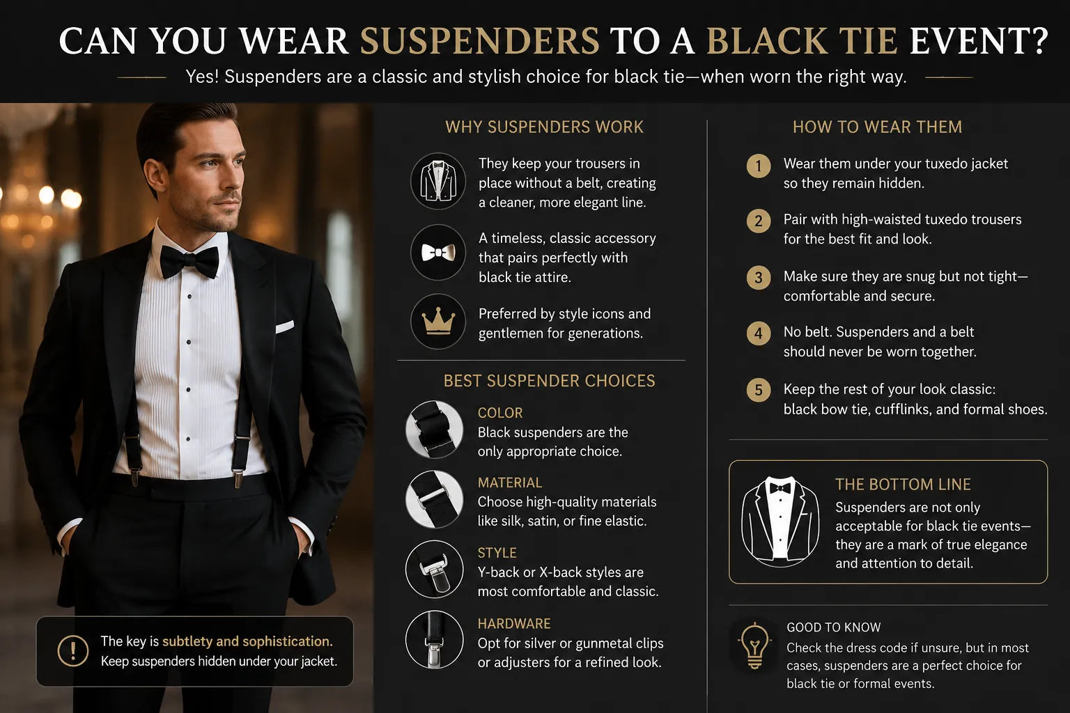 Can You Wear Suspenders to a Black Tie Event