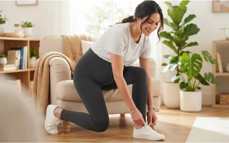 Maternity leggings stay secure
