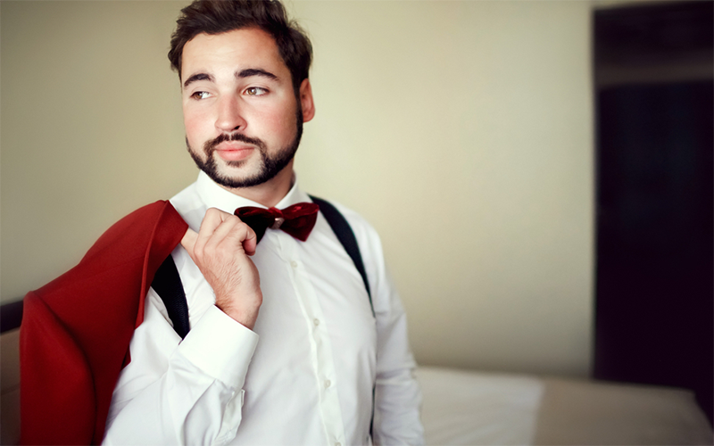 Clip-on or Burgundy Suspenders