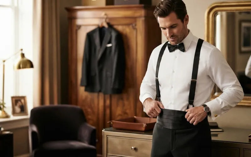 Cummerbund with suspenders