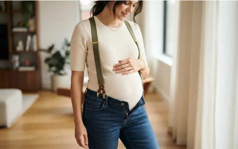 Suspenders for pregnancy pants