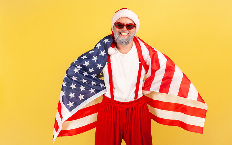 American flag suspenders