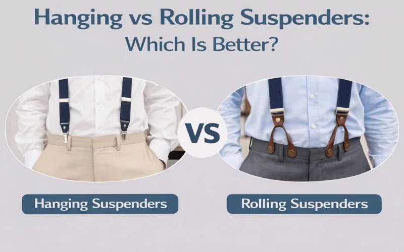Hanging vs. Rolling Suspenders