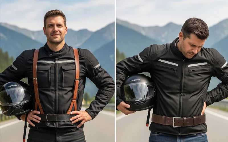 Motorcycle Suspenders vs Belts for Touring Comfort