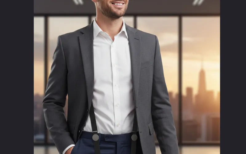 Low-Profile Clip-On Suspenders for a Seamless Professional Look