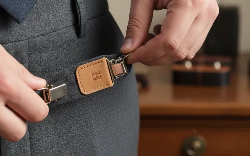 How to Protect Delicate Suit Trousers From Metal Suspender Clips