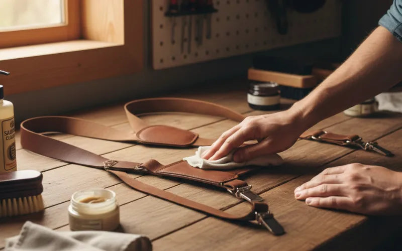How to Clean and Maintain Leather Pad Suspenders
