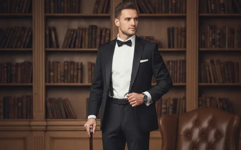 What Accessories Complement Suspenders in a Tuxedo Ensemble?