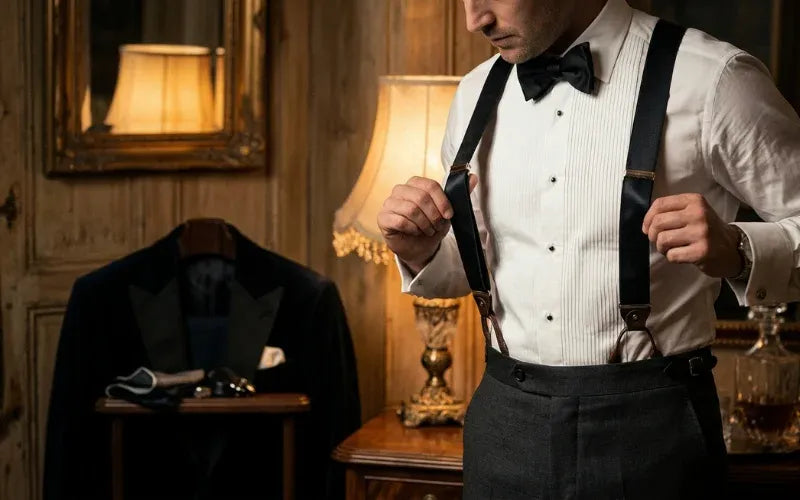 Suspenders for Black Tie Optional Dress Code Explained