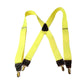 Hold-Ups Lemon Zest Yellow 1 1/2" wide Suspenders in X-back with USA Patented No-slip Gold Clips