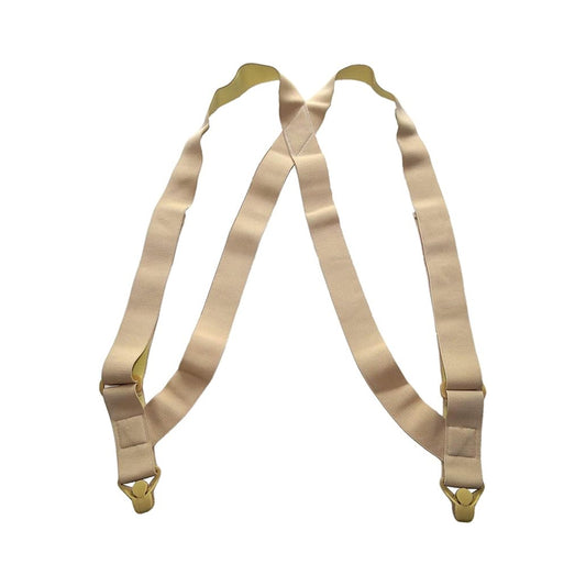 HoldUp Plus Size Maternity Hidden side clip Suspenders with beige Patented Gripper clasps