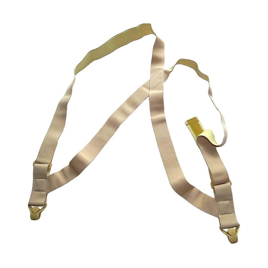 HoldUp Brand Maternity Suspenders with beige Super Strong USA Patented Gripper clasps