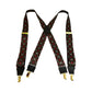 Hold-Ups Windows Too Pattern X-back 1 3/8" wide Susprnders with USA Patented No-slip Gold Clips