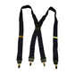 Hold-Ups Elddis Black Jacquard 1 1/2" wide in X-back style and USA patented No-slip Nickel Clips