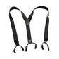 Hold-Ups Black XL 1 1/2" wide Casual Series Double-Ups Style Suspenders in Black Pack color and No-slip Clips