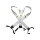 Hold-Ups White Casual Series Dual-clip Men's Suspenders with Y-back Crosspatch