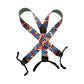 Holdup Brand Double-Ups Style Designer Series American Flag Pattern clip-on Suspenders