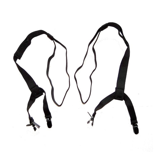 Holdup Shirttail Stay-Downs  Tightening Straps In Stirrup Style With Patented No-slip Metal Clips