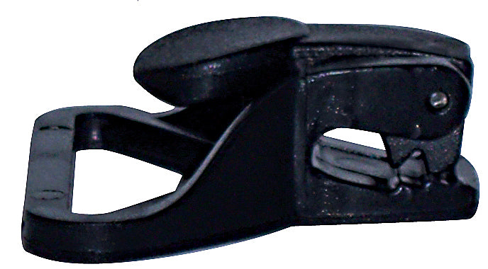 Black plastic gripper clasp