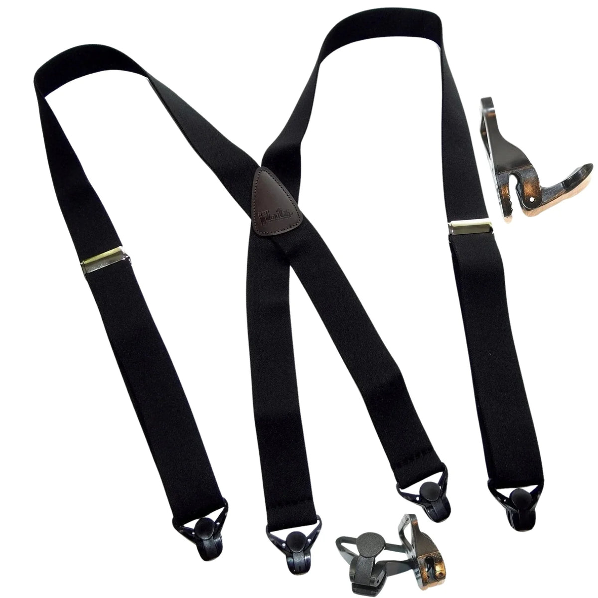 Holdup Brand Classic Series Basic Black X-back Suspenders – Holdup