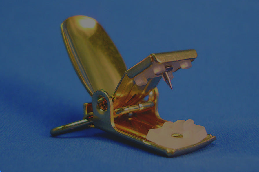 Gold finish metal clip