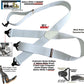 Holdup Suspender Contractor Series Bakers White 2" Wide Work Suspenders in X-back style with USA Patented Jumbo Gripper Clasps