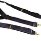 Hold-Ups Black 1 1/2" Satin Finish Suspenders Y-back Patented No-slip Gold Clips