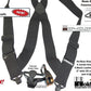 Holdup Hip-Clip Style No-Buzz Airport Friendly Black 2" wide Suspender