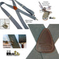 HoldUp Brand Classic Series Grey X-back Suspenders with USA Patented Silver No-slip Clips