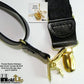 Holdup Brand Black Formal Series 1" Satin Finished Suspenders in Y-back with Gold No-slip Clips