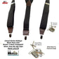 Holdup Suspender Company's Black Pack Casual Series 1 1/2" wide Y-back Suspenders with USA Patented No-slip Nickel Clips
