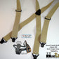 HoldUp Big and Tall XL No-buzz Airport Friendly TAN Suspenders with Patented Gripper Clasps