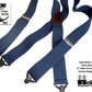 Holdup Brand Heavy Duty Dark Denim Work Suspenders with jumbo USA Patented Gripper Clasps