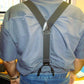 Hold-Ups Slate Grey Casual Series Dual No-slip clip Men's dressy Suspenders with Y-back