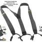 Hold-Ups Slate Grey Casual Series Dual No-slip clip Men's dressy Suspenders with Y-back