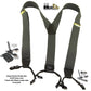 Hold-Ups Slate Grey Casual Series Dual No-slip clip Men's dressy Suspenders with Y-back